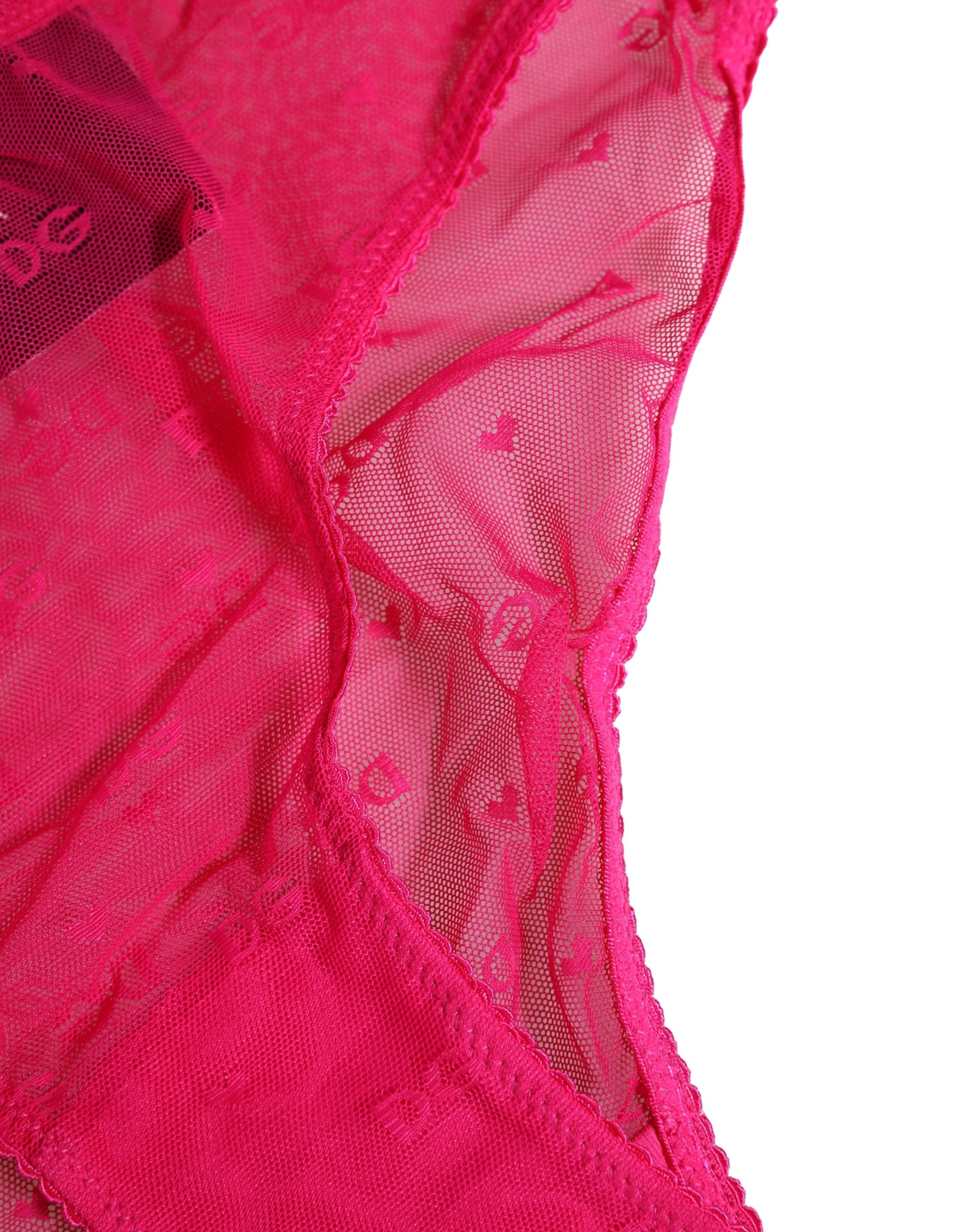 Pink Lace Cheekini Lingerie Panty Brief Underwear