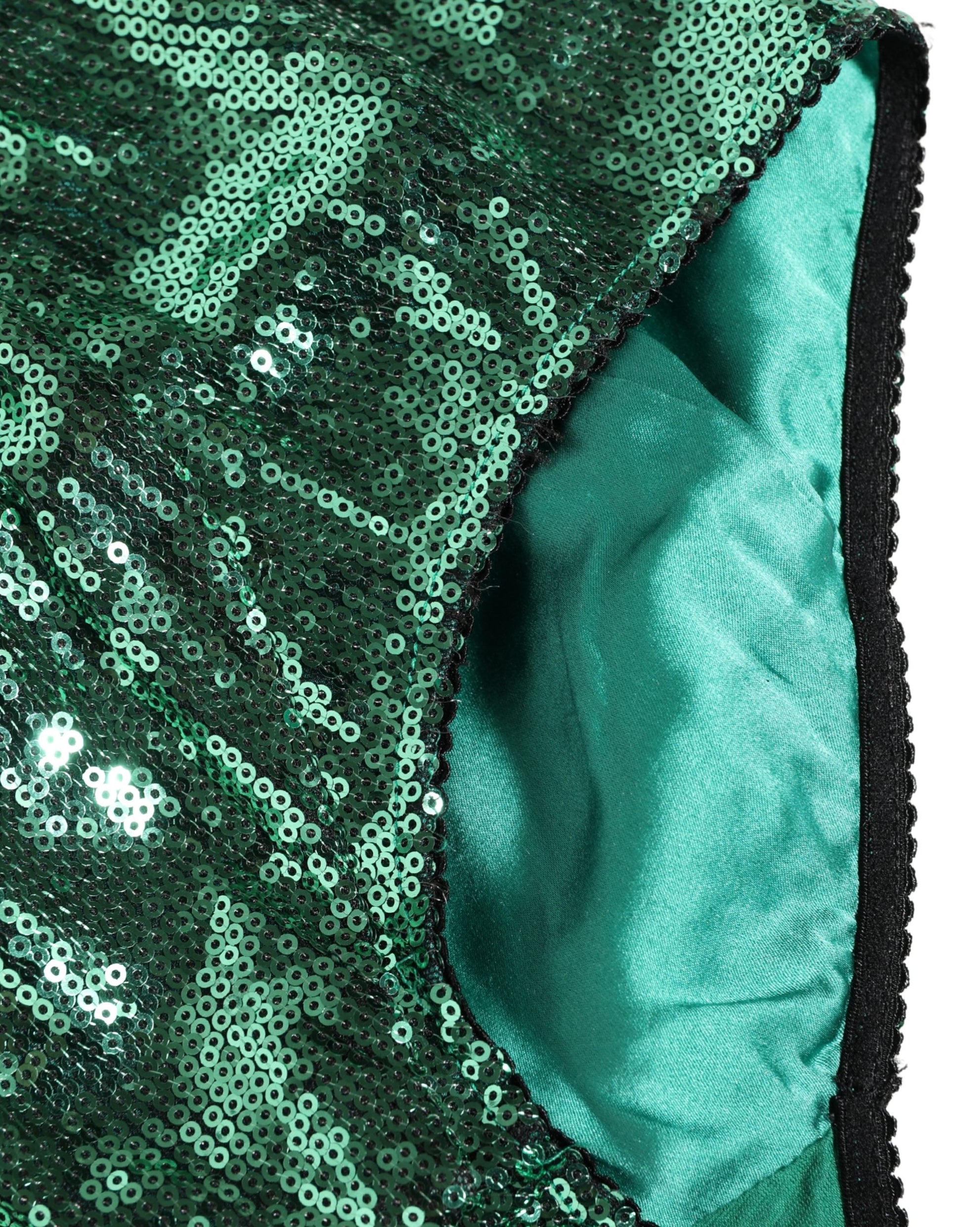 Green Sequin Nylon High Waist Girdle Underwear