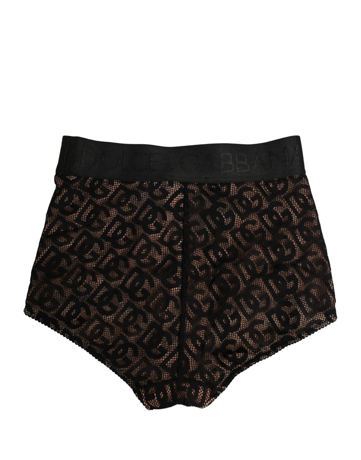 Black Cotton DG Logo High Waist Girdle Underwear