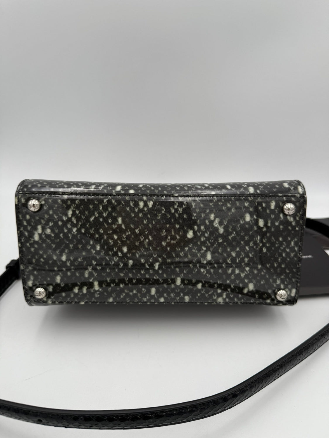 DOLCE & GABBANA Monica Python and Patent Handbag