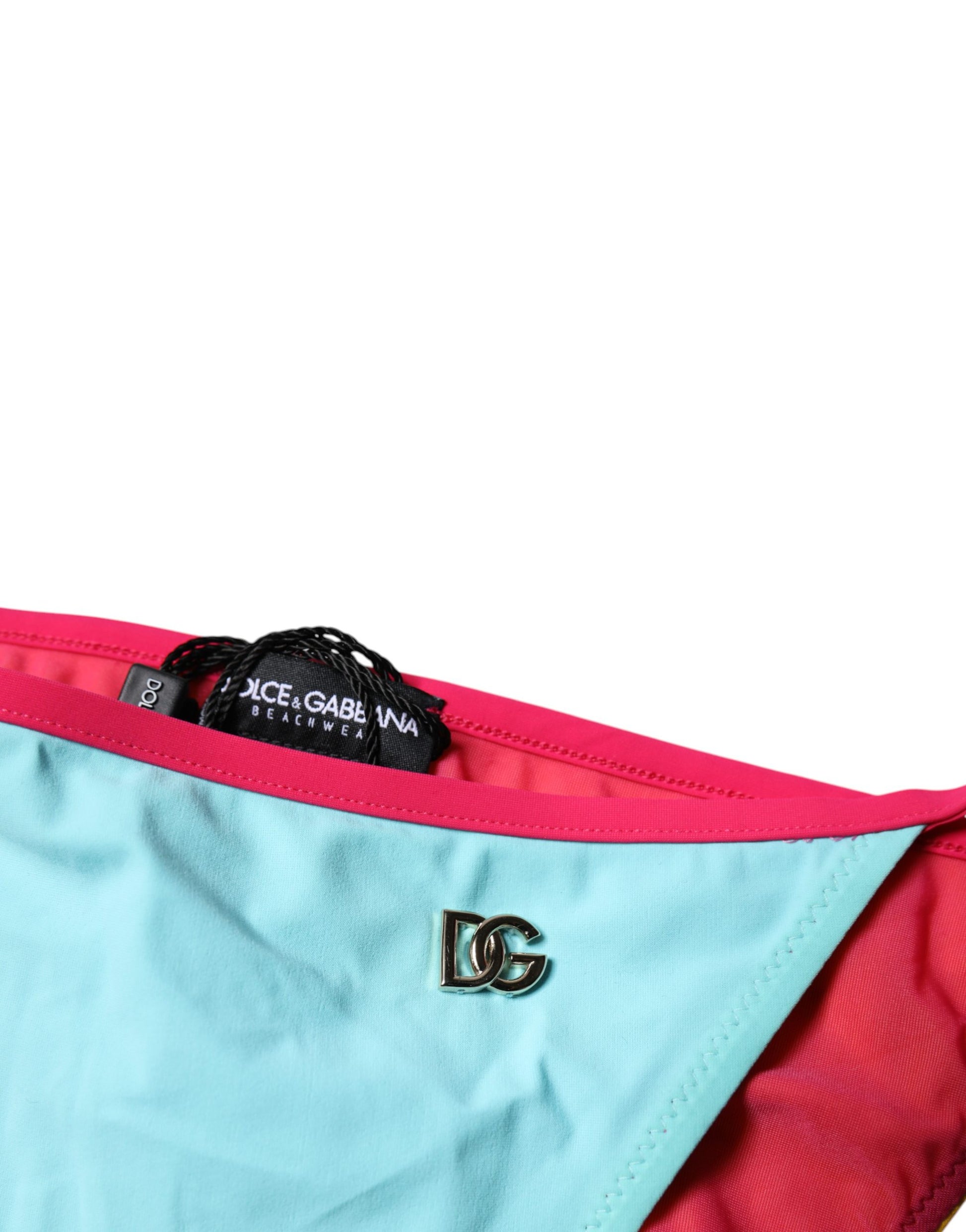 Multicolor Logo Swimsuit Bikini Bottom Swimwear