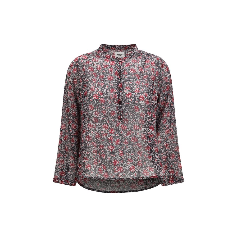 Purple Cotton Pattern Shirt