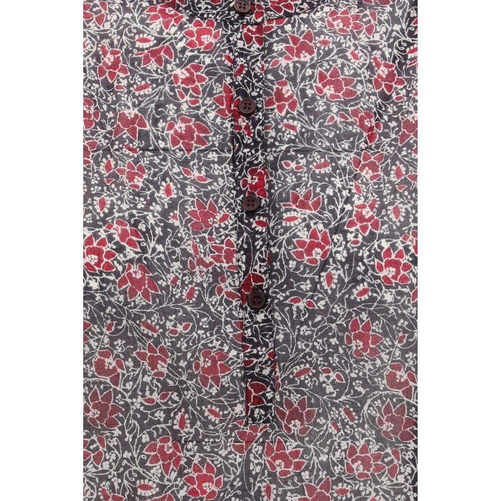 Purple Cotton Pattern Shirt