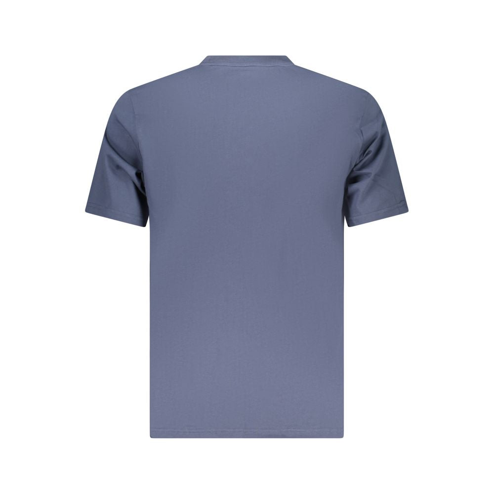 Blue Cotton Men T-Shirt