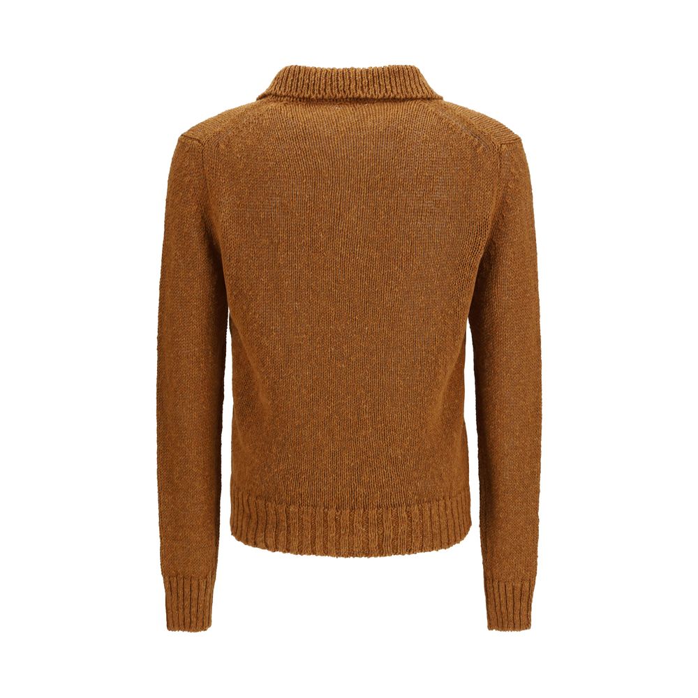 Brown Cotton Polo Shirt