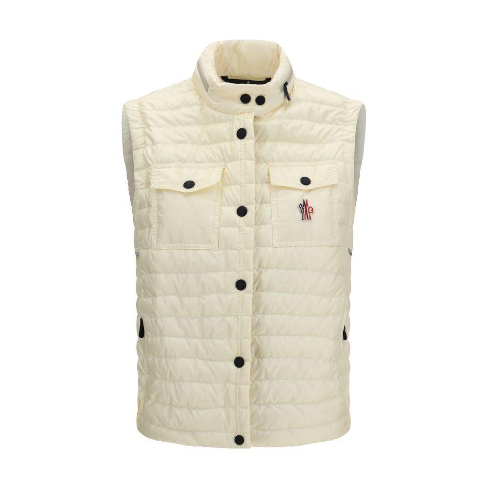 Beige Polyamide Sleeveless Jacket