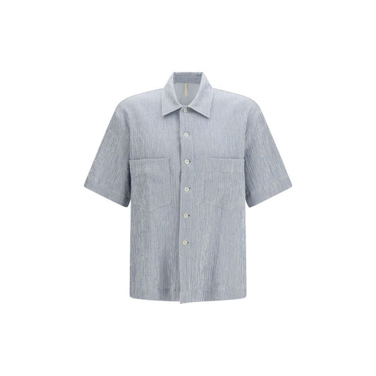 Blue Cotton Pattern Shirt