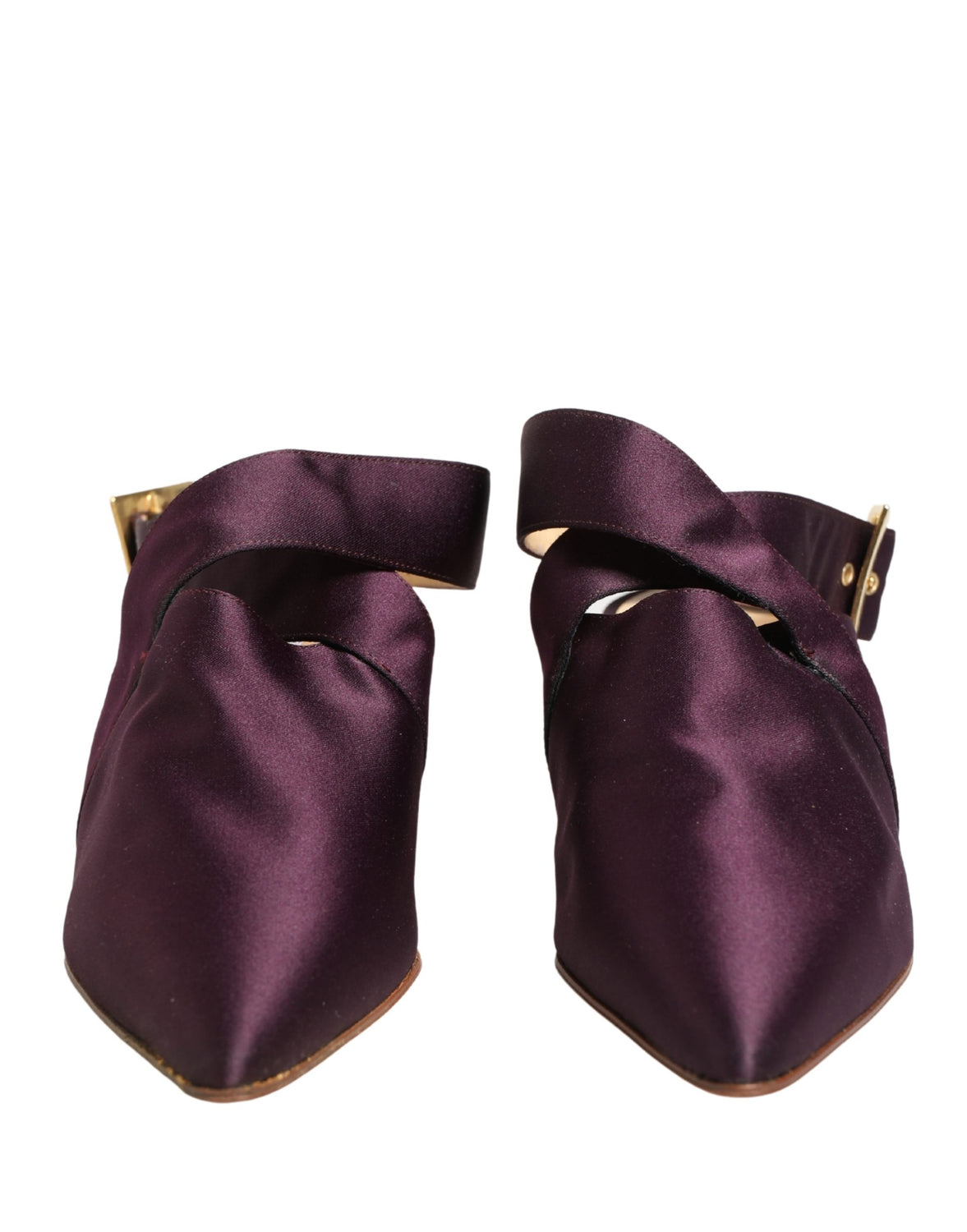 Purple Satin Sandals Shoes