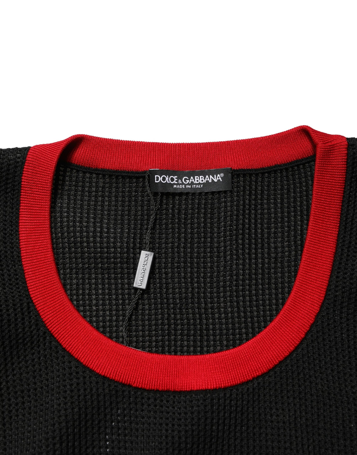 Black Crew Neck Sleeveless Men Knit Vest T-shirt