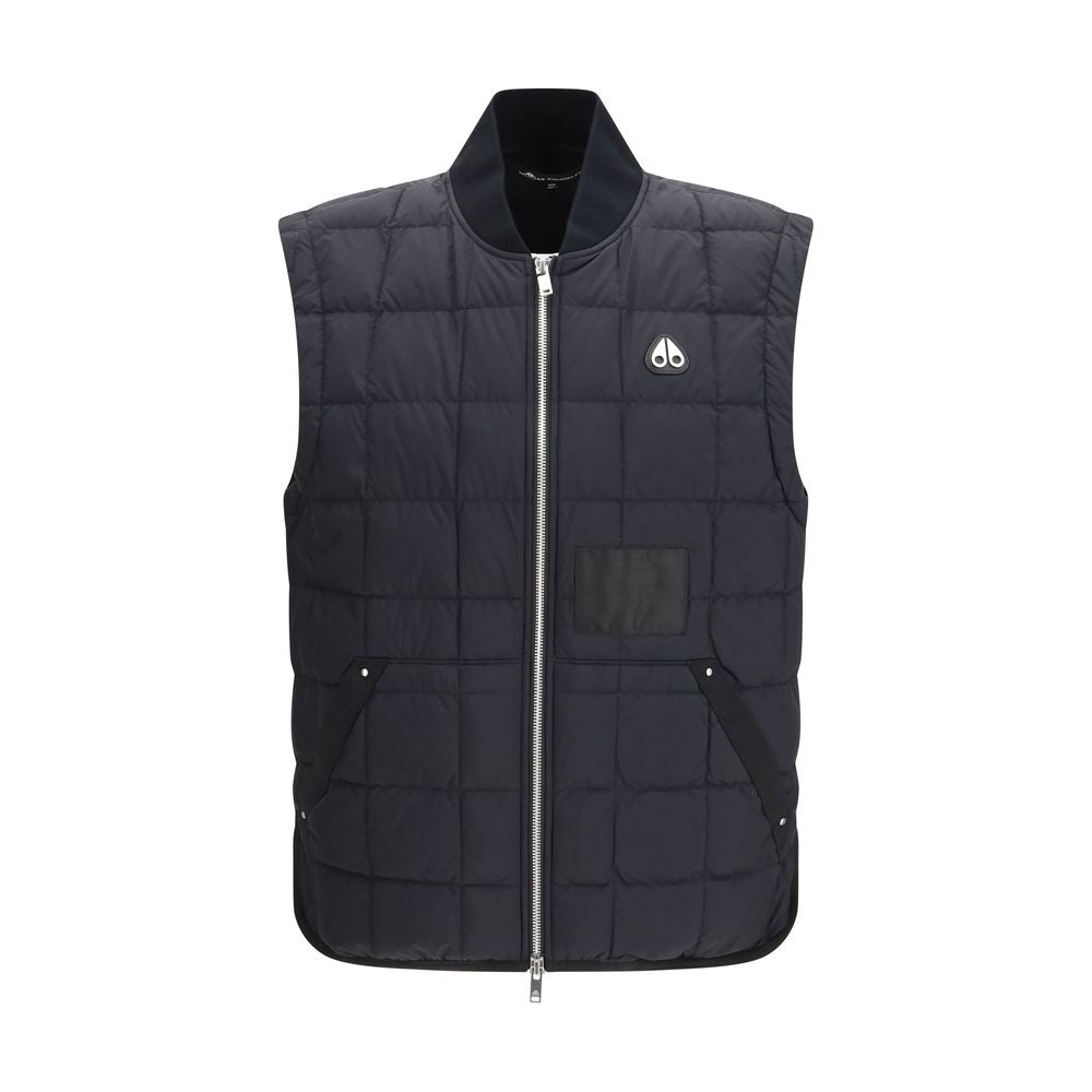 Black Nylon Sleeveless Jacket