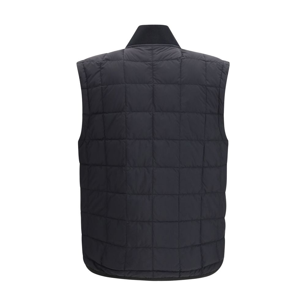 Black Nylon Sleeveless Jacket