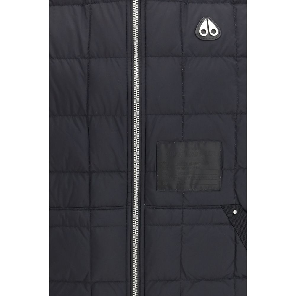 Black Nylon Sleeveless Jacket