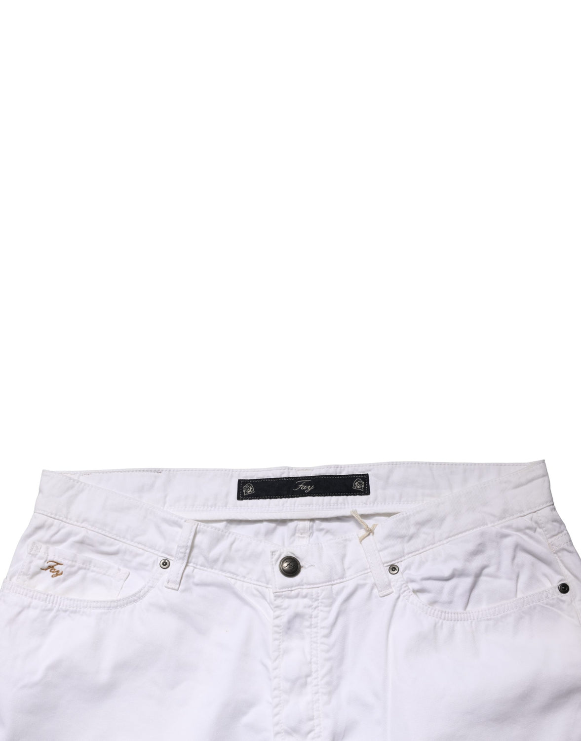 White Cotton Stretch Straight Casual Men Denim Trouser Jeans