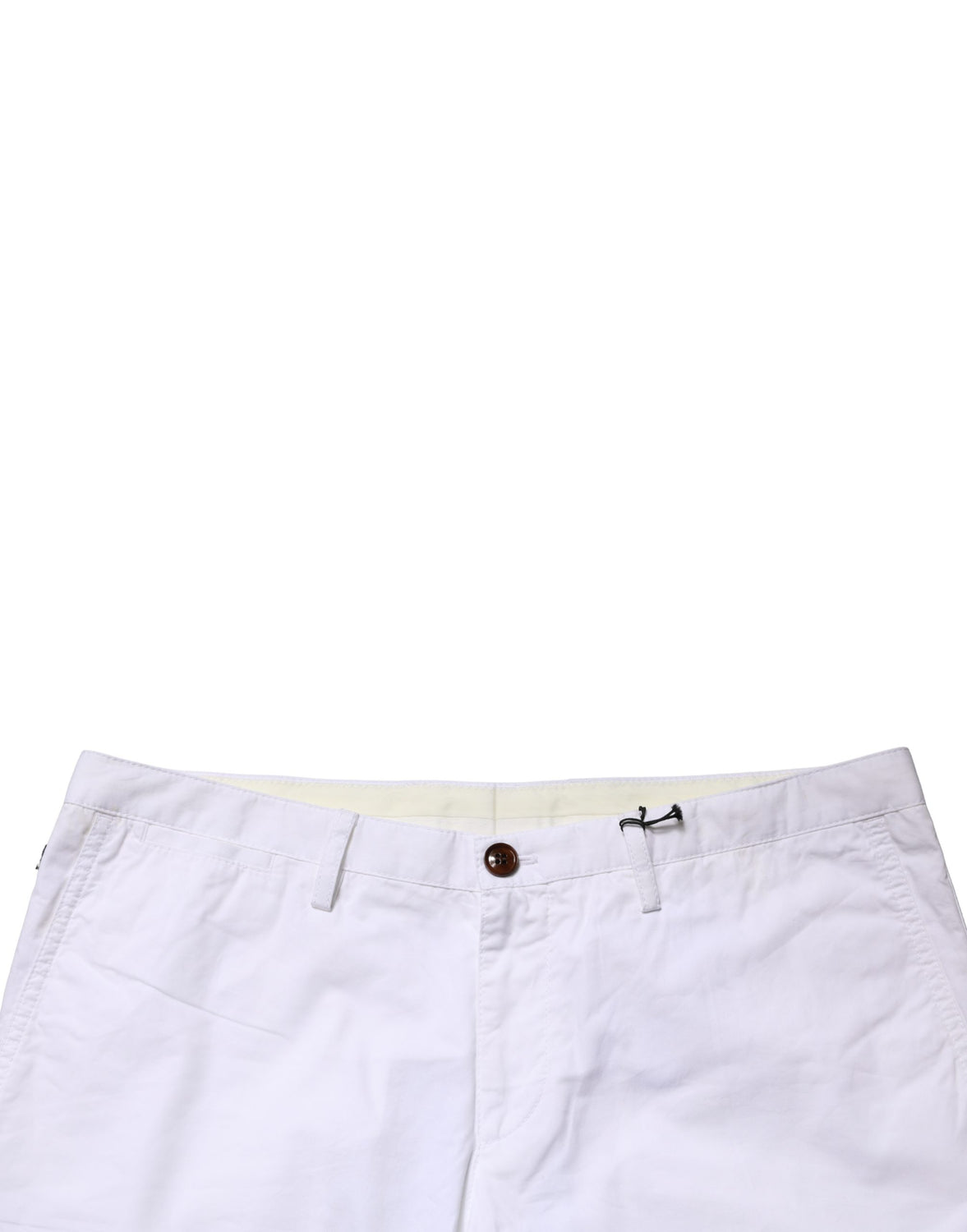 White Mid Waist Skinny Chino Casual Trouser Pants