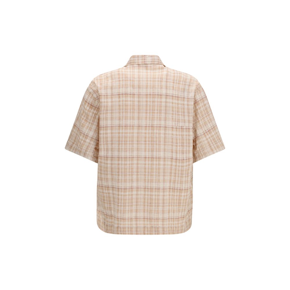 Orange Cotton Pattern Shirt
