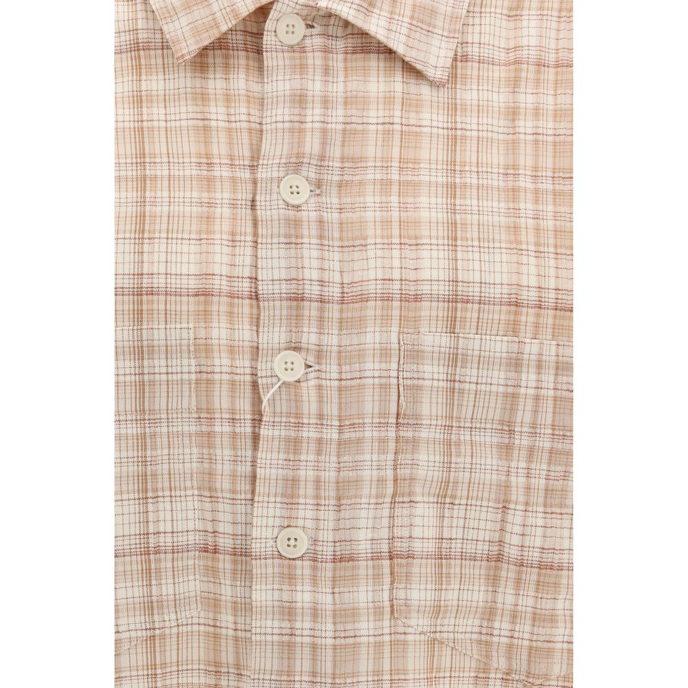 Orange Cotton Pattern Shirt