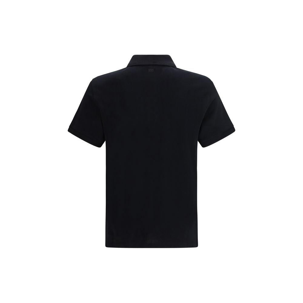 Black Cotton Polo Shirt
