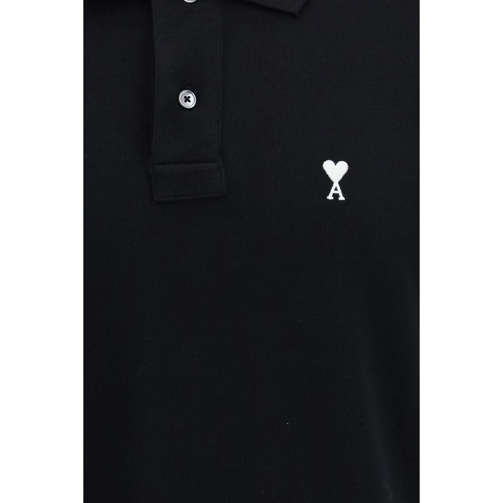 Black Cotton Polo Shirt