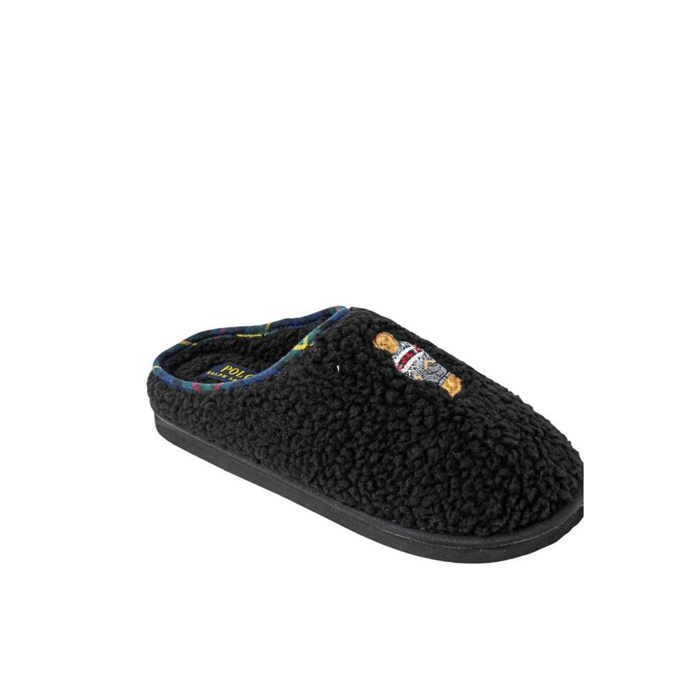 Black Cotton Slippers