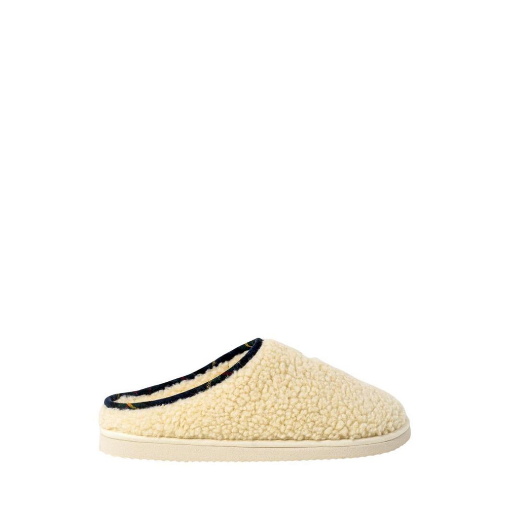 Beige Cotton Slippers