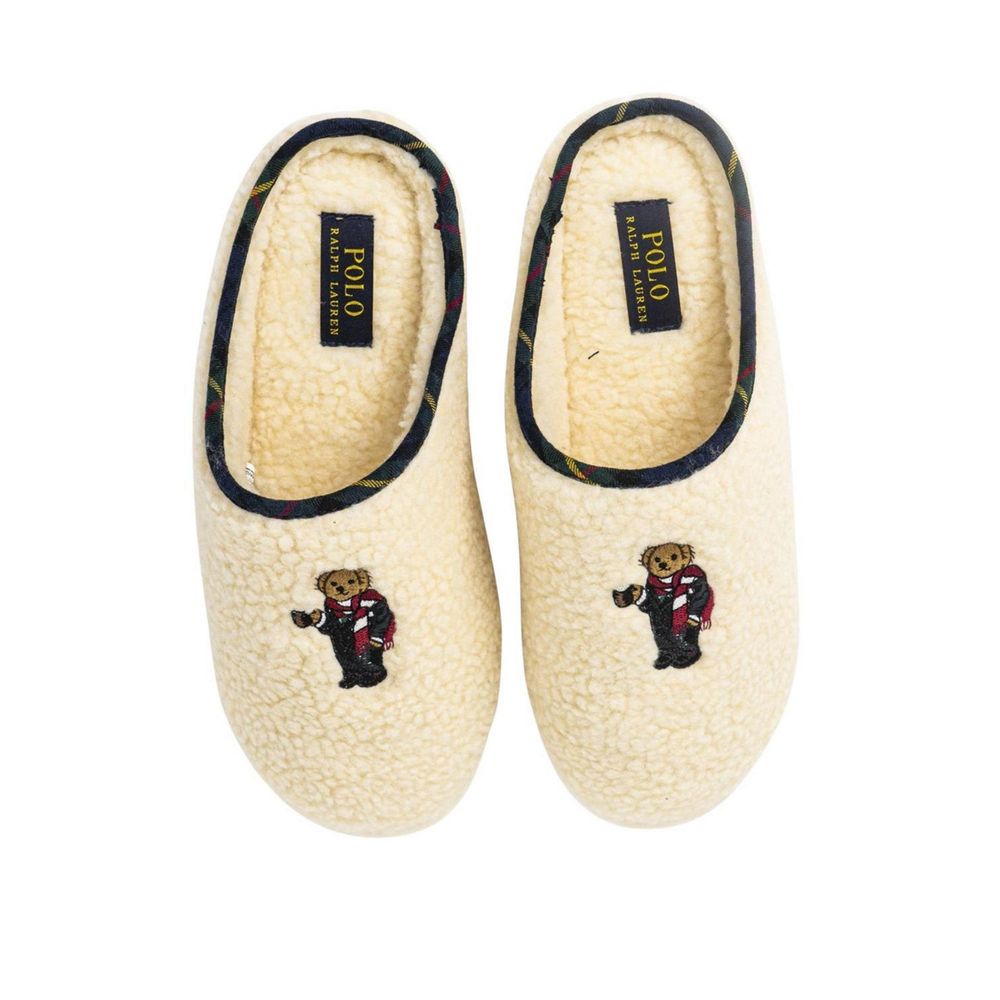 Beige Cotton Slippers
