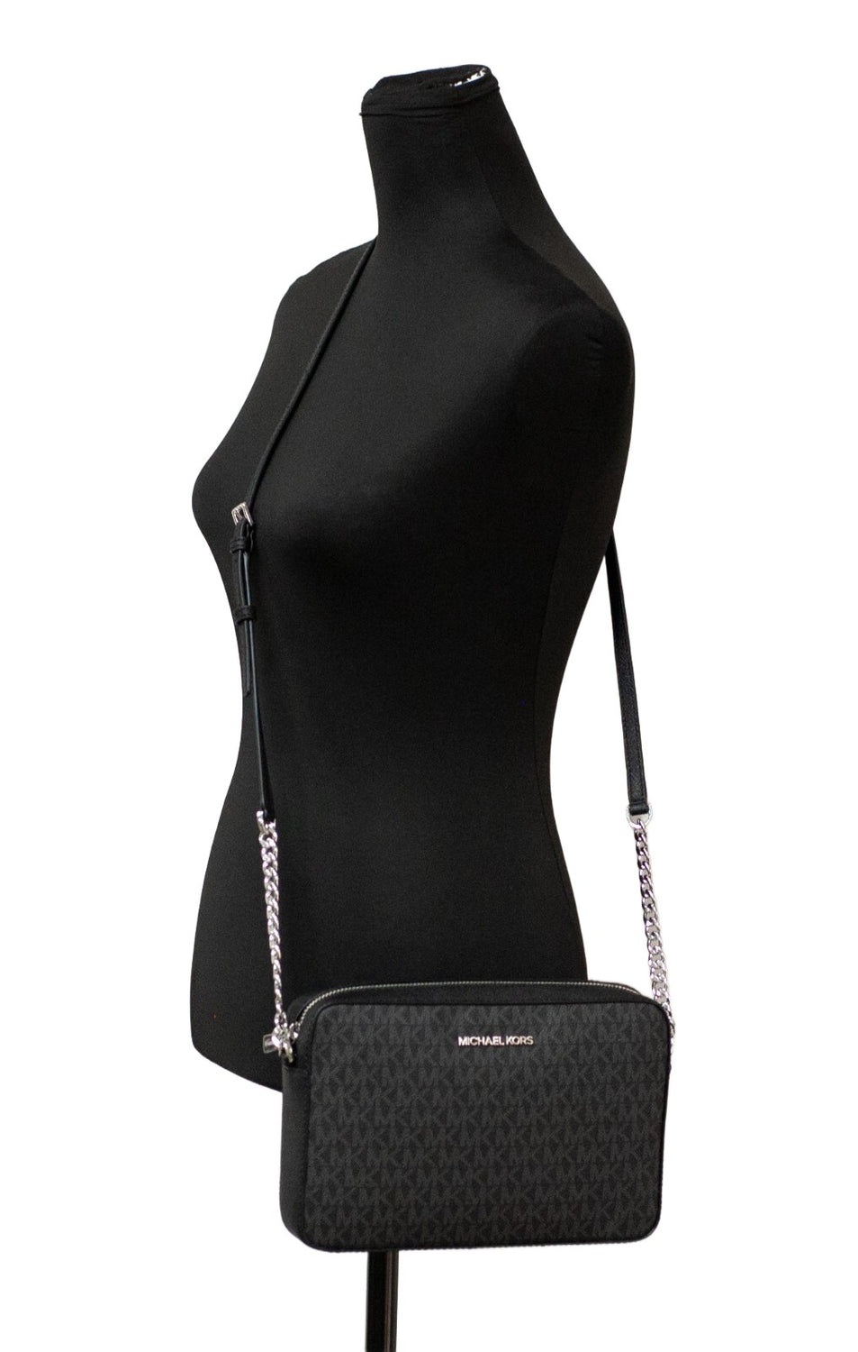 Michael Kors Jet Set Large East West Crossbody Black MK Signature