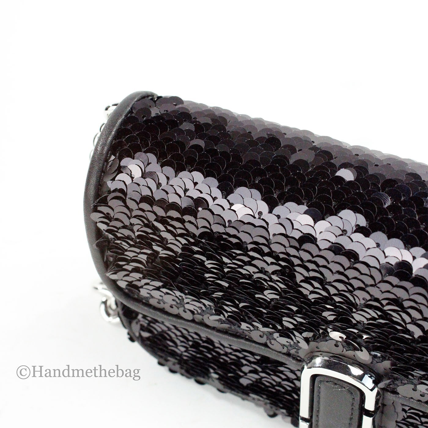 Marc Jacobs The Mini J Marc Shoulder Bag Black Sequined Crossbody Bag