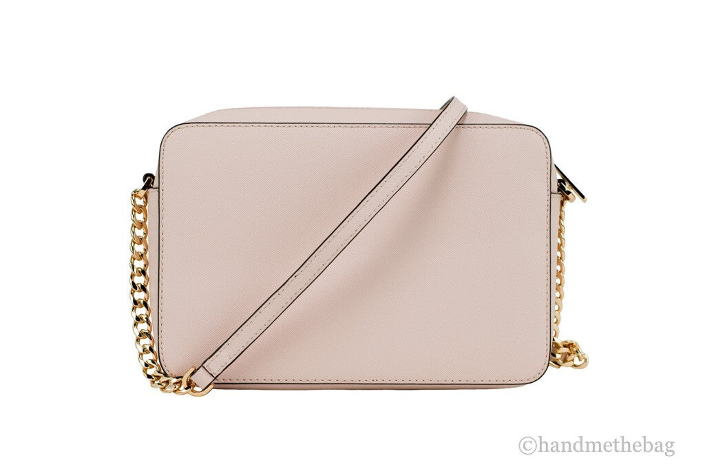 Michael Kors Adult Saffiano Leather East West Crossbody Handbag With 2 Slit Pockets, Blush