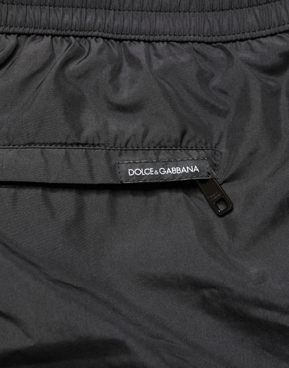 Black Polyester Drawstring Men Shorts Swimwear