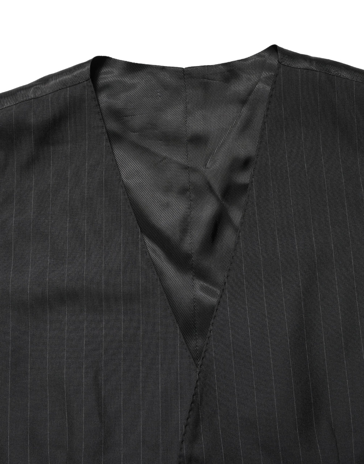 Black Stripe Single Breasted Waistcoat Vest