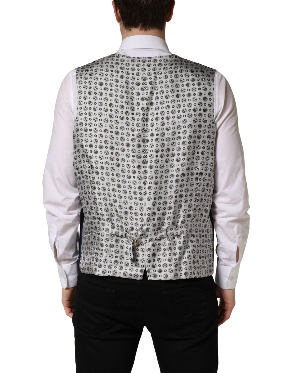 Navy Blue Wool Dress Formal Waistcoat Vest