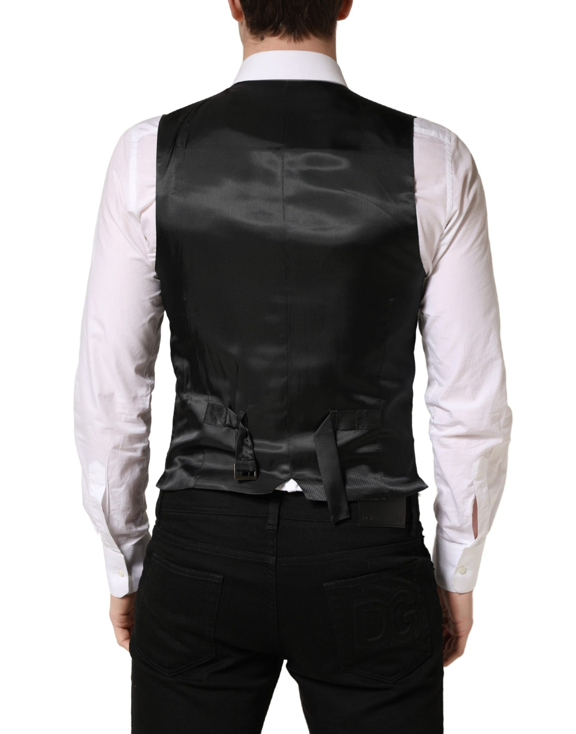 Dark Gray Wool Dress Formal Waistcoat Vest