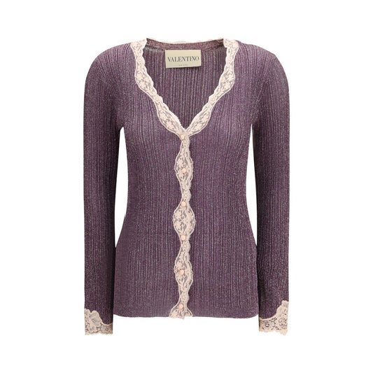 Purple Viscose Cardigan