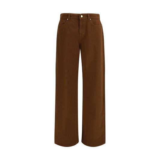 Brown Cotton Pants