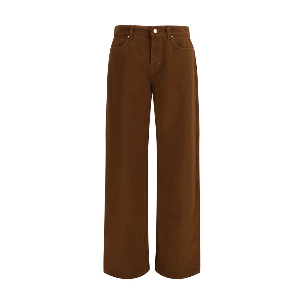 Brown Cotton Pants