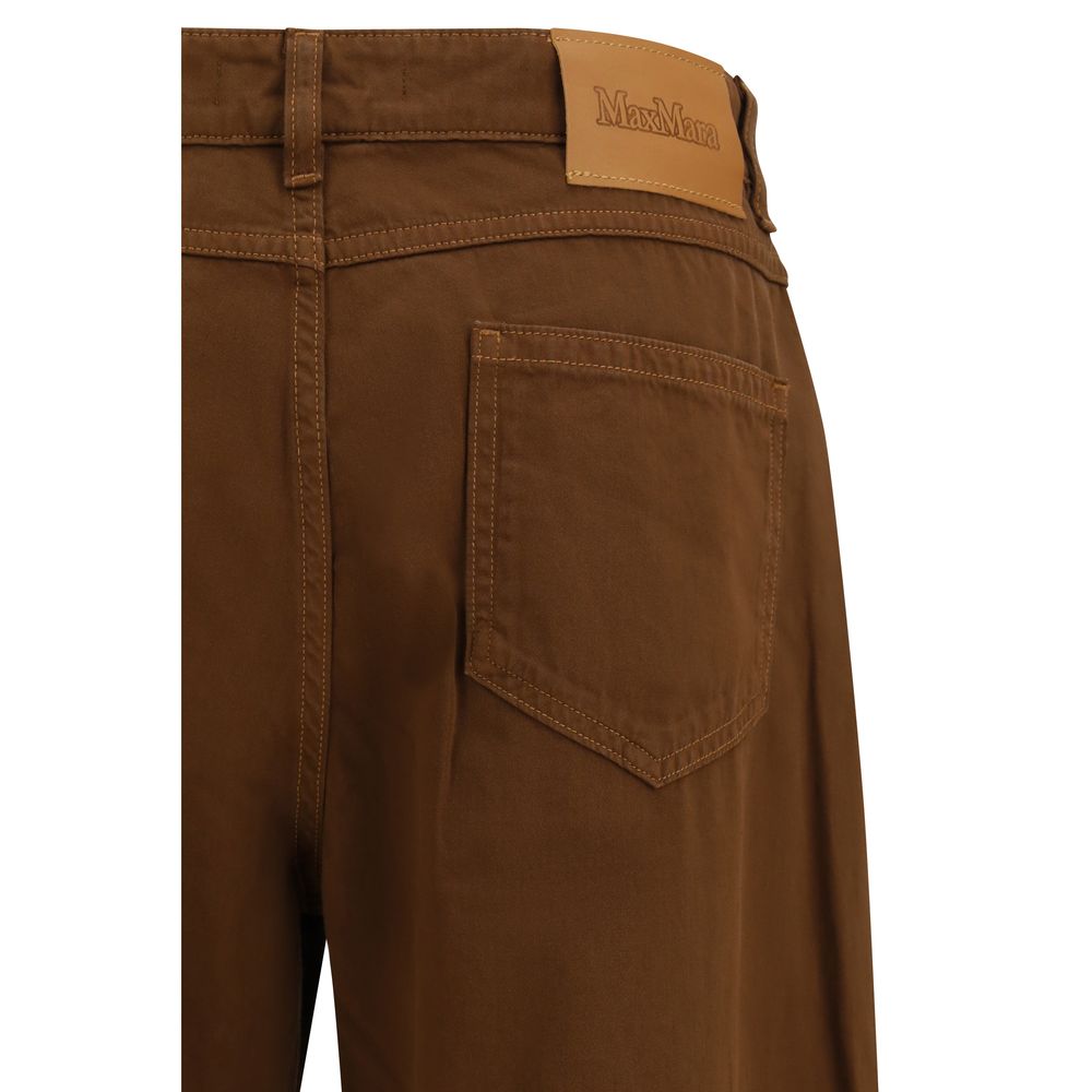 Brown Cotton Pants