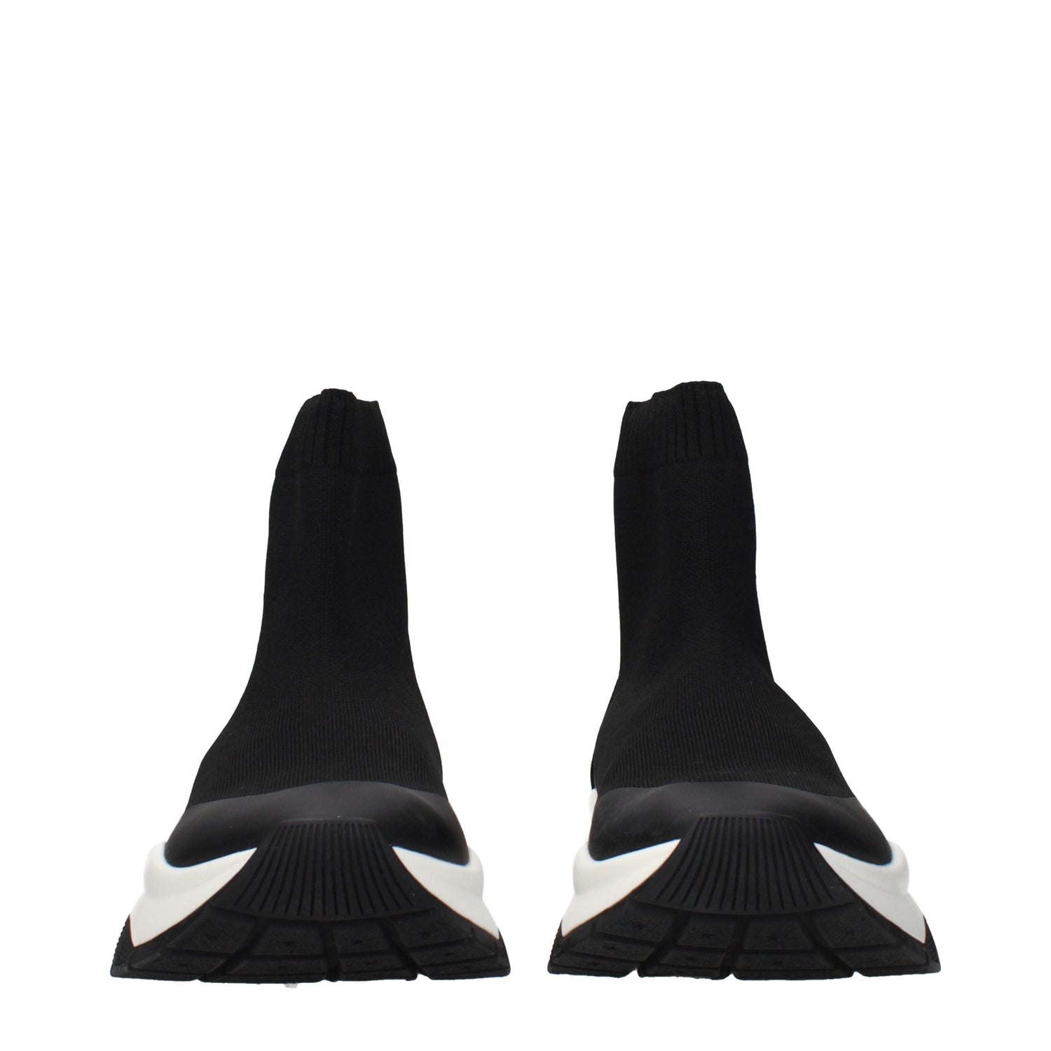 Black Fabric Ankle Boots