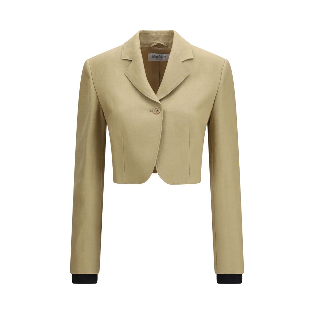 Beige Linen Denim Jacket