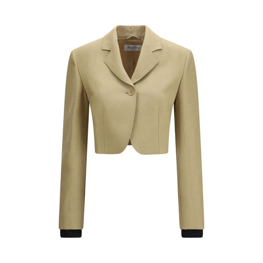 Beige Linen Denim Jacket