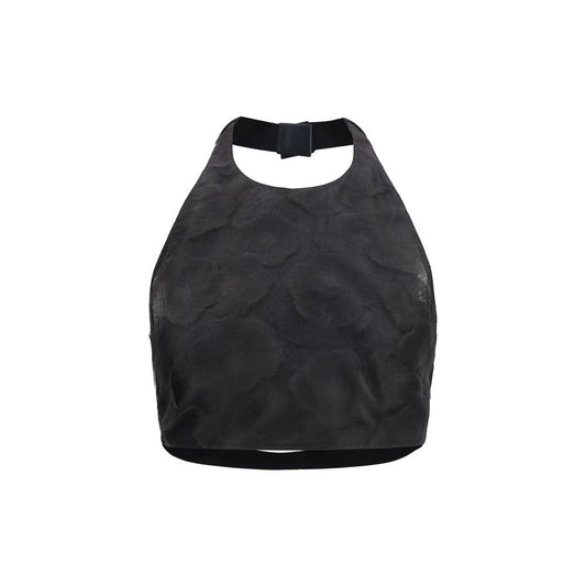 Black Silk Pattern Shirt