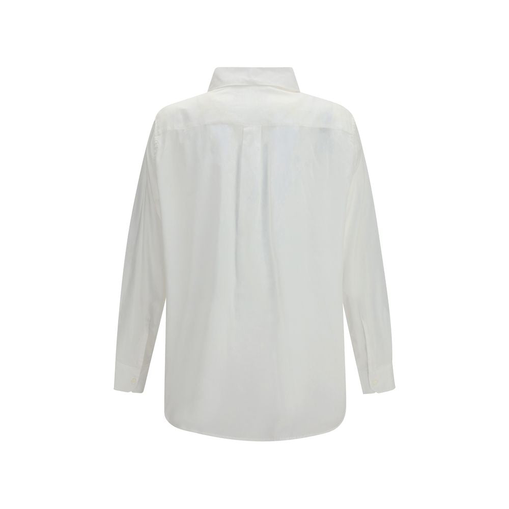White Cotton Pattern Shirt