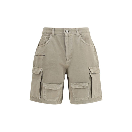 Beige Cotton Bermuda Shorts
