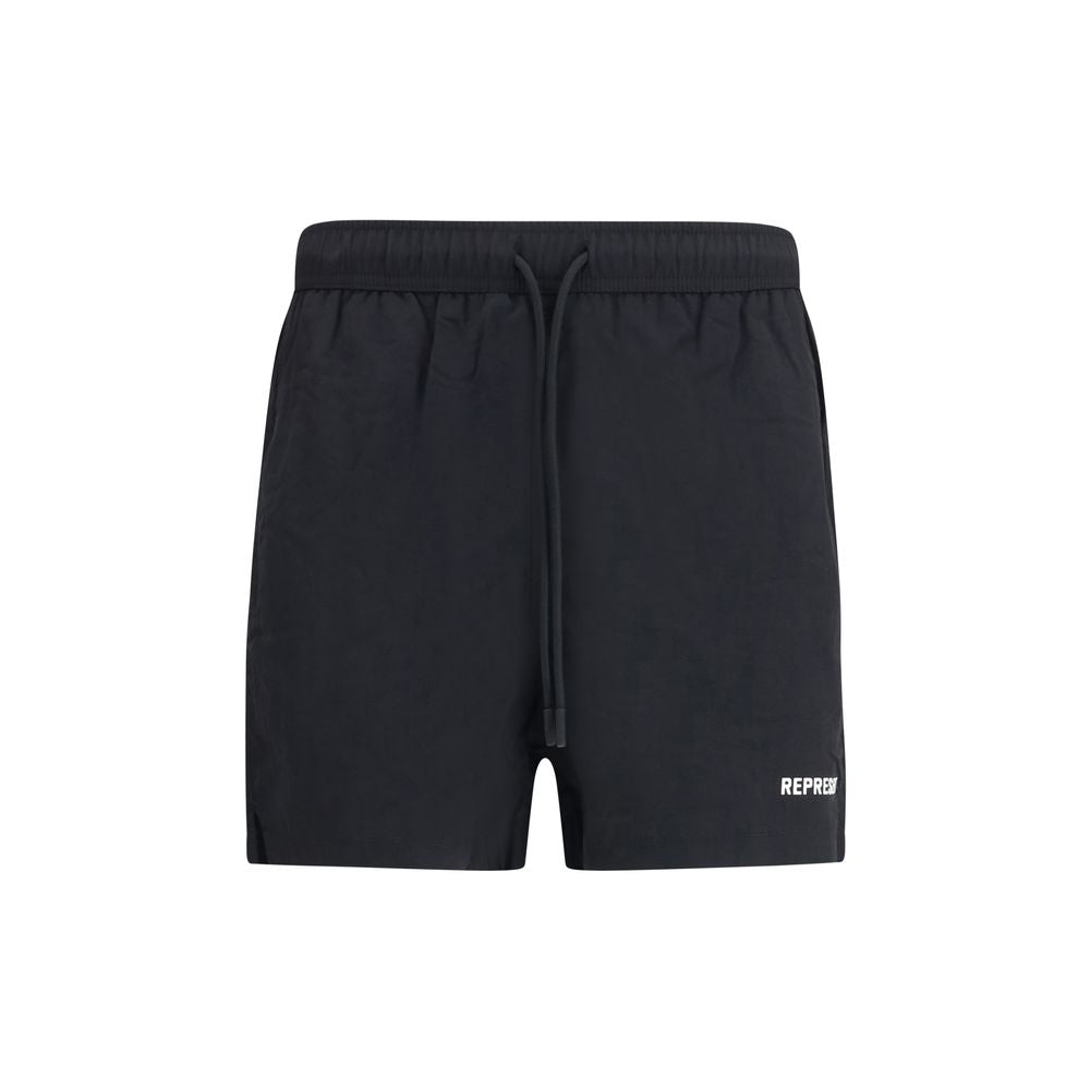 Black Fabric Short And Mini Shorts