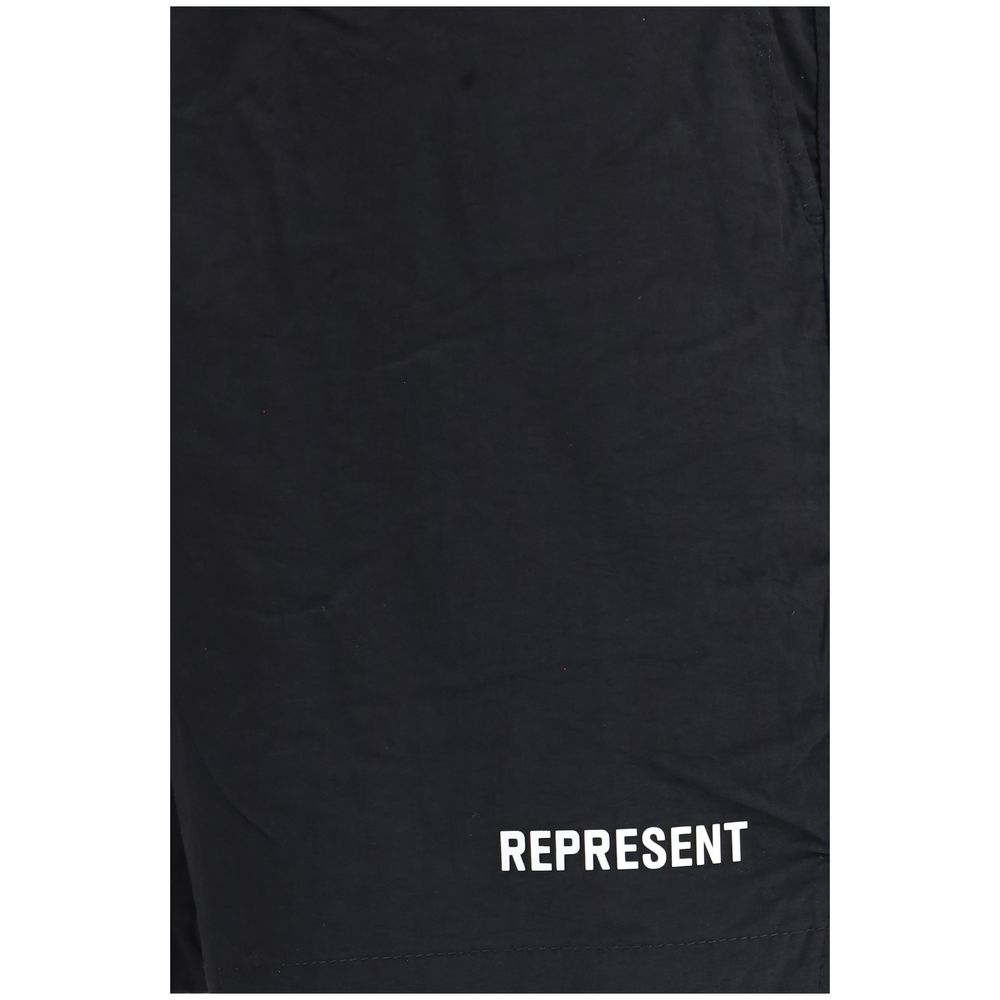 Black Fabric Short And Mini Shorts