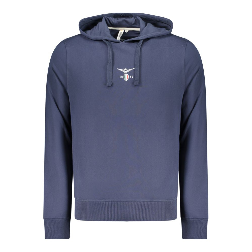 Blue Cotton Men's Hoodie