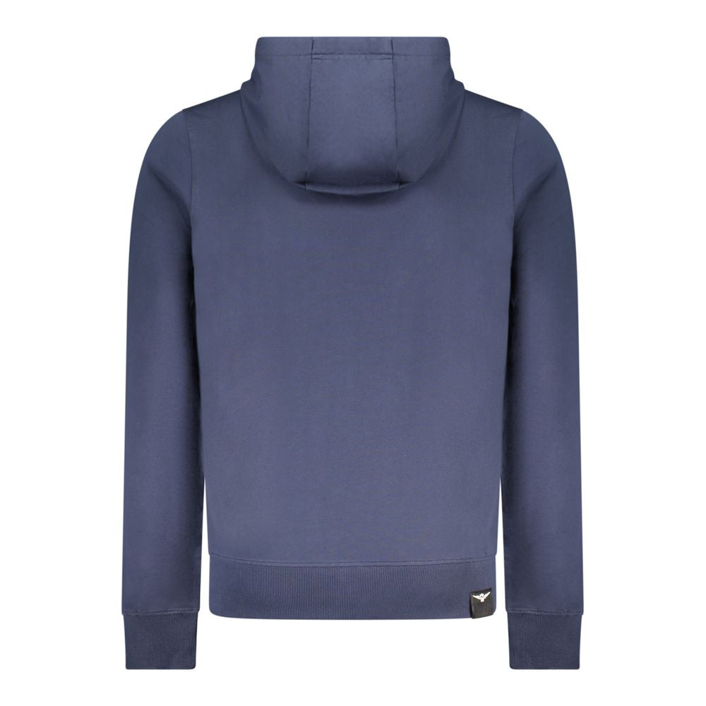 Blue Cotton Men's Hoodie
