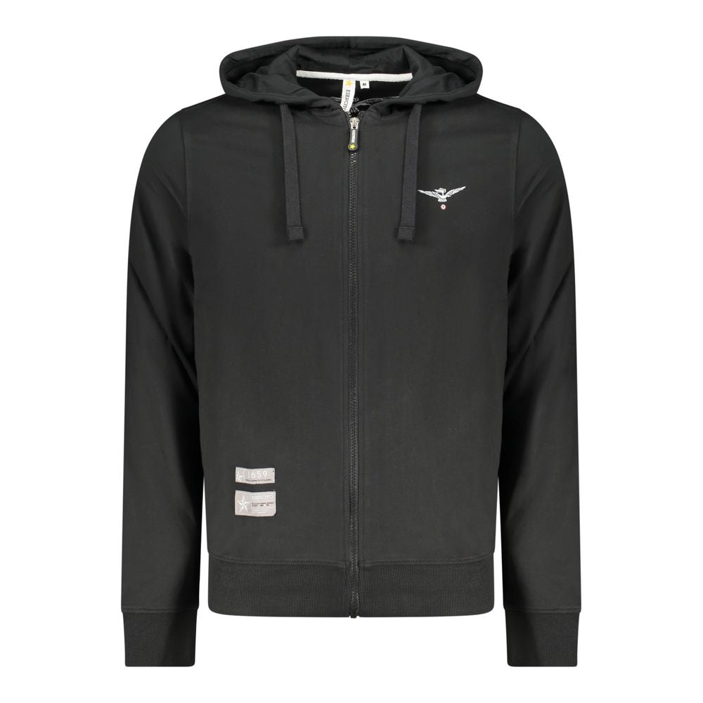 Black Cotton Men's Hoodie