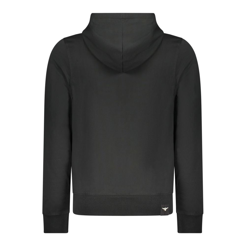 Black Cotton Men's Hoodie