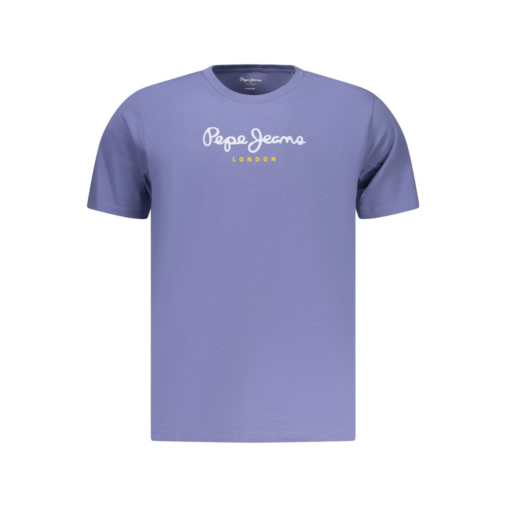 Blu Cotton Men T-Shirt