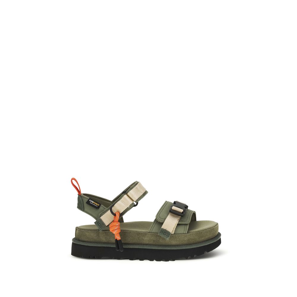 Bicolor Rubber Flat Sandals